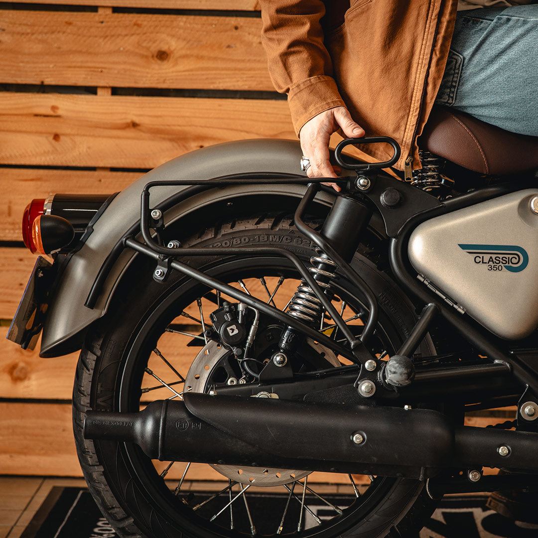 Meilleur support sacoche royal enfield 350 classic et bullet.