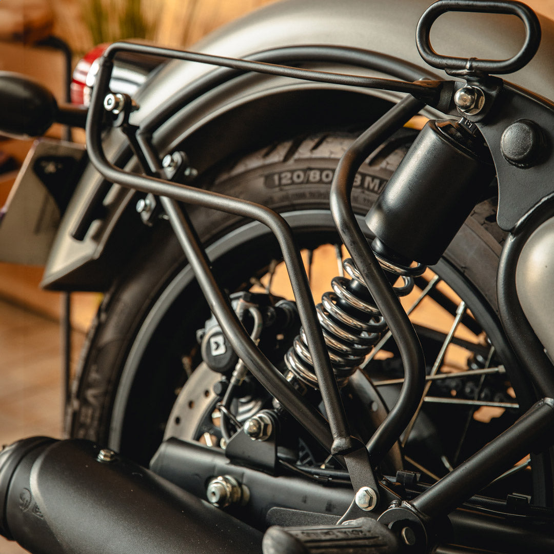 Support de sacoches souples pour royal enfield 350.