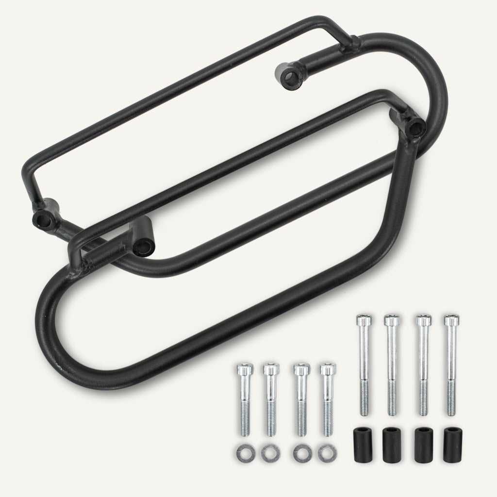 Paire de supports métal pour sacoches moto Honda Rebel.